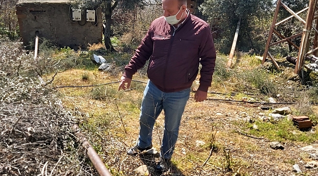 Çiftçinin sulama borularını çaldılar