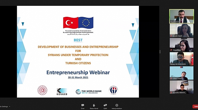 Girişimcilik online konferansının ilk oturumu gerçekleşti