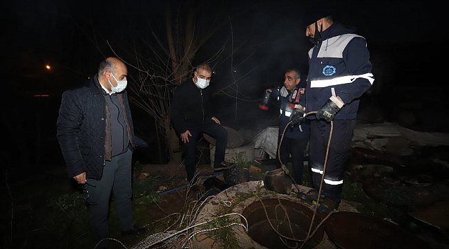 Kanalizasyon şebekesinden 2 ton çöp çıkarıldı