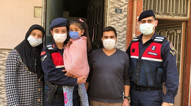 Kaybolan küçük kız jandarma tarafından bulundu