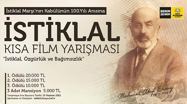 Konya Büyükşehir'den İstiklal Marşı konulu kısa film yarışması