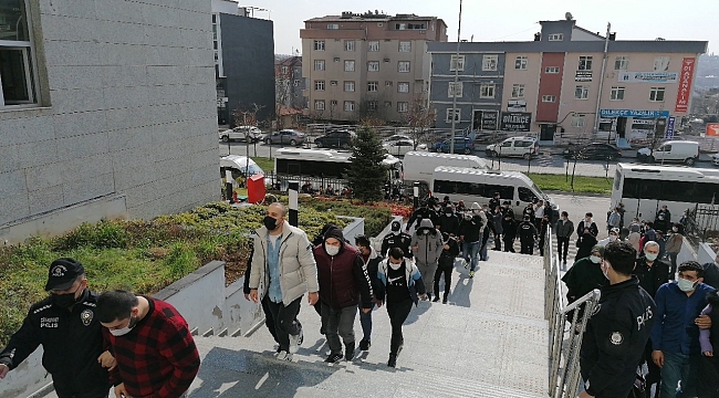Sahte beyaz eşya dolandırıcılığından yakalanan 45 şüpheli adliyeye sevk edildi