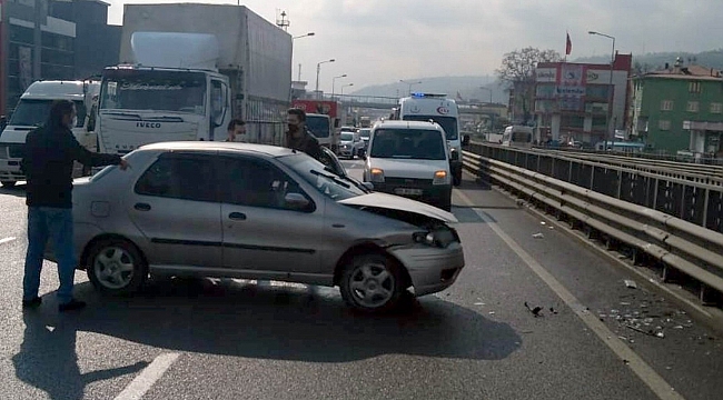 Samsun'da otomobil bariyere çarptı: 1 yaralı