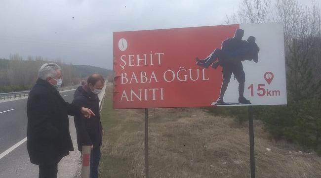 Şehitlik tabelalarının bakım ve onarımı yapıldı