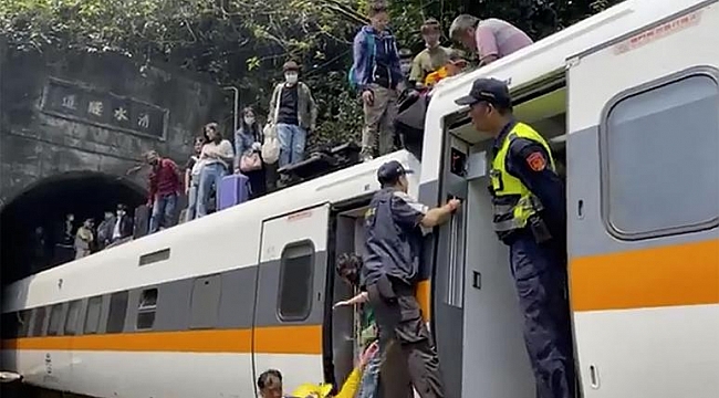 Tayvan'da tren raydan çıktı: 36 ölü, 40'tan fazla yaralı