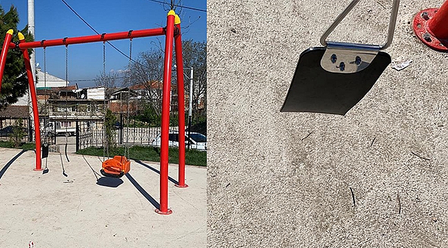 Yapımı devam eden parkı parçaladılar