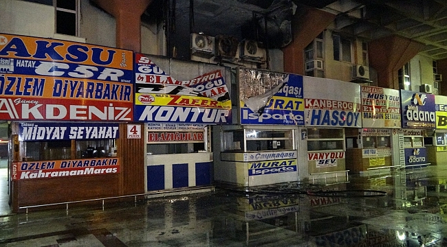 Adana'da otogarda yangın