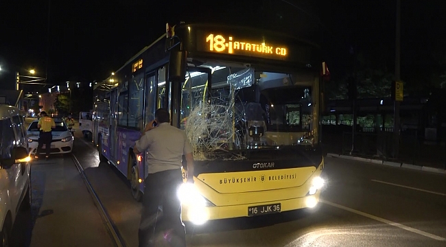 Bursa'da otobüsün çarptığı yaya ağır yaralandı