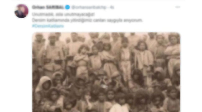 CHP Bursa milletvekilinin Dersim paylaşımı tepki çekti