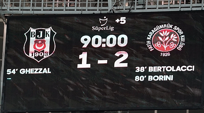 Süper Lig: Beşiktaş: 1 - Fatih Karagümrük: 2