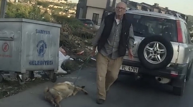 Vahşet! Köpeğini önce cipiyle sürükledi sonra çöpe attı