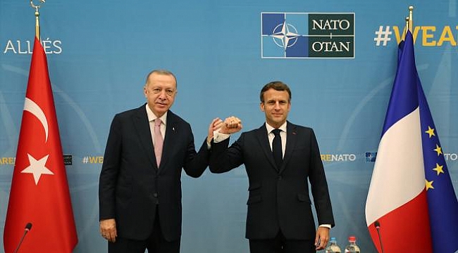 Cumhurbaşkanı Erdoğan, Fransa Cumhurbaşkanı Macron ile görüştü