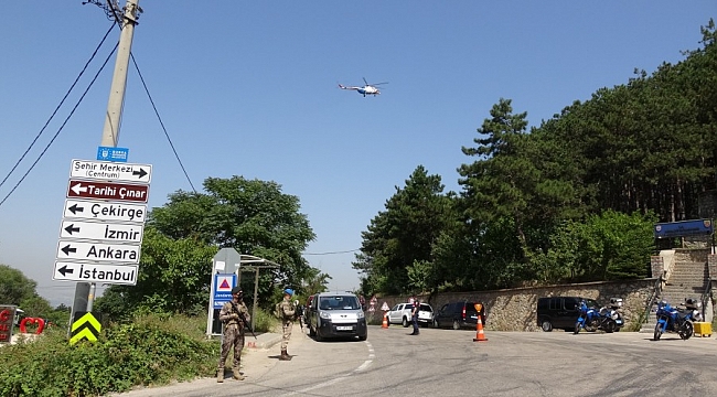 Bursa'da hava'dan ve karadan tedbirler en üst seviyede