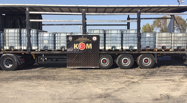 Mersin'de 24 bin litre gümrük kaçağı motorin ele geçirildi