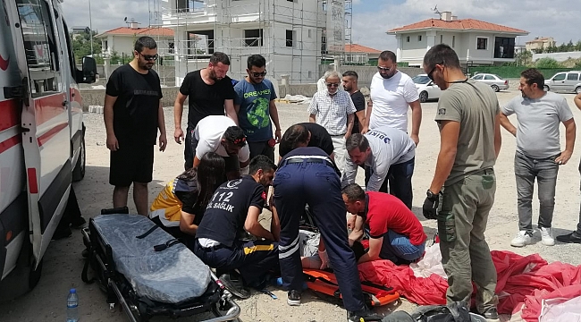 Pisti ıskalayan paraşüt taşlı zemine çakıldı: 2 yaralı