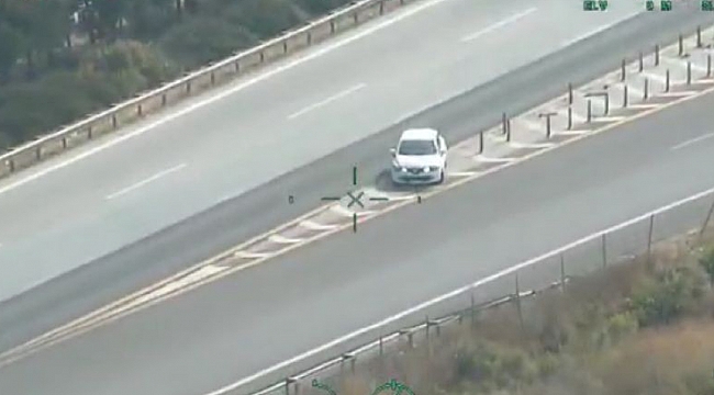 Trafik magandaları helikopterli takiple yakalandı
