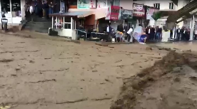 Başkale'yi sel vurdu