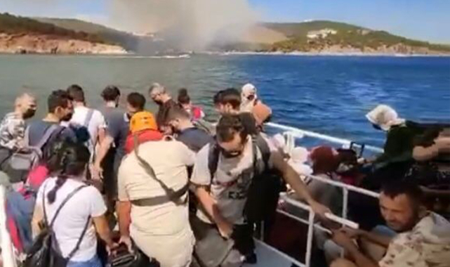 Heybeliada'da yangın sonrası tahliyeler başladı