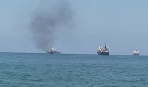 İskenderun Körfezi'nde gemi yangını