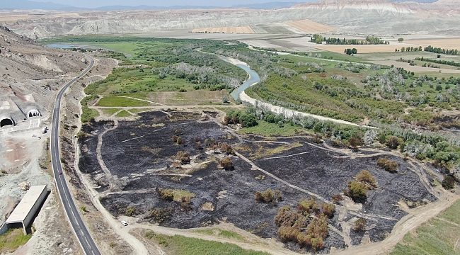 Kuş Cenneti'nde çıkan yangının tahribatı görüntülendi
