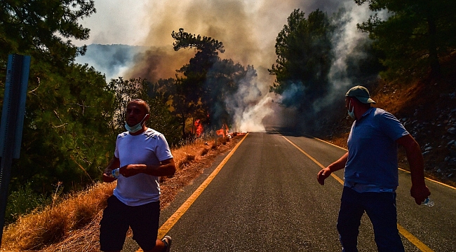 Marmaris'te alevler bir anda yükseldi