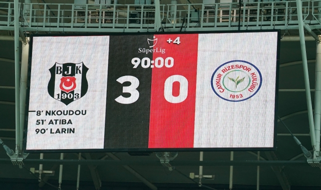 Süper Lig: Beşiktaş: 3 - Çaykur Rizespor: 0