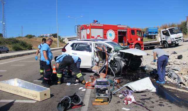 Tekirdağ'da korkunç kaza ka