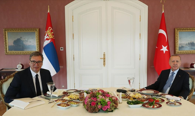 Cumhurbaşkanı Erdoğan, Sırbistan Cumhurbaşkanı Vucic ile görüştü