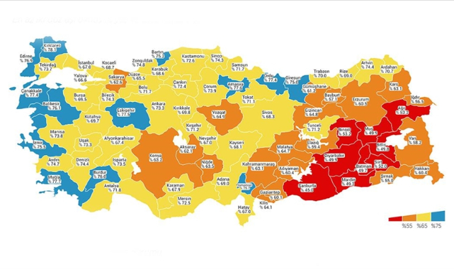 İkinci doz aşıda mavi il sayısı 13'e ulaştı