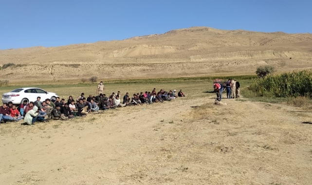 Jandarmanın operasyonunda 71 kaçak göçmen ile 2 organizatör yakalandı