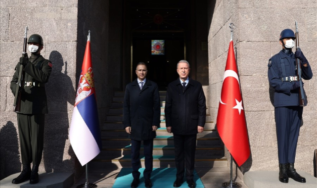 Milli Savunma Bakanı Akar, Sırp mevkidaşı Stefanoviç’i ağırladı