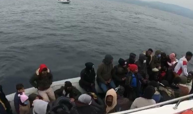 Çanakkale açıklarında 40 düzensiz göçmen kurtarıldı