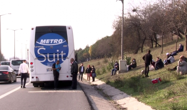 İstanbul'da yolcu otobüsünde yangın paniği