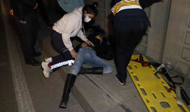 Sevgilisi tarafından terk edilen genç kız 6 metreden alt geçide atladı