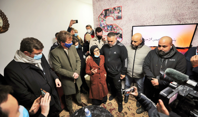 AB'den Şeyh Cerrah'ta evlerini boşaltmaları istenen Filistinli aileye destek ziyareti