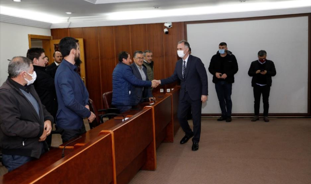 Başkan Taban ödüllü küçükbaş hayvan yetiştiricilerini ağırladı