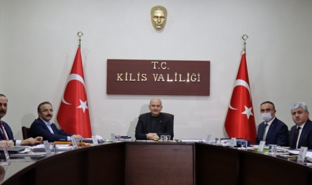 İçişleri Bakanı Soylu, Kilis'te Suriye Görev Gücü Koordinasyon Toplantısına katıldı
