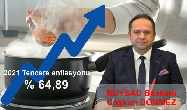2021 tencere enflasyonu % 64,89 oldu