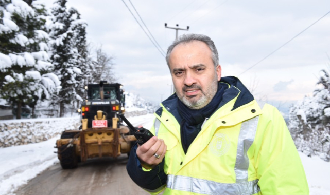 Bursa yollarda kar nöbetine devam ediyor