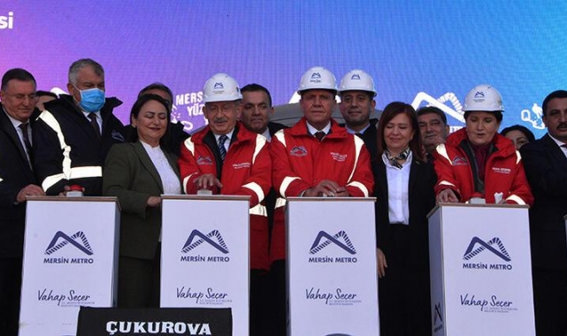 CHP Genel Başkanı Kılıçdaroğlu, Mersin'de metro temel atma töreninde konuştu