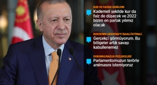 Cumhurbaşkanı Erdoğan: Döviz kurlarındaki oynaklığın azalmasından ve istikrarın devamından memnunuz