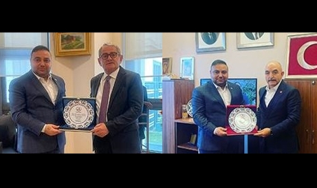 Gazeteci Ferhat Aydoğan Cumhurbaşkanı danışmanlarına ziyaret