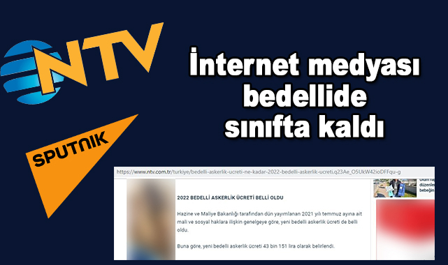 İnternet medyası 'Bedellide' sınıfta kaldı