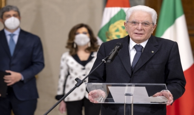 İtalya'da cumhurbaşkanlığına yeniden seçilen Mattarella'dan