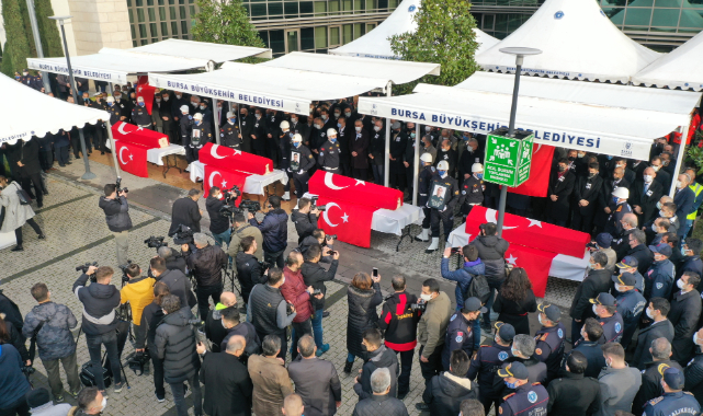 Kahramanlara hüzünlü veda