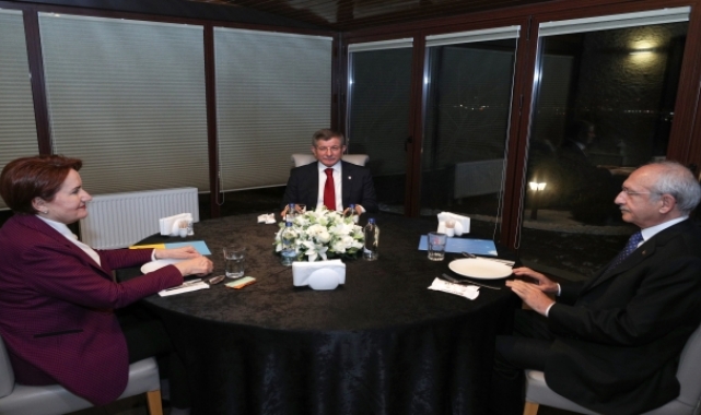 Kılıçdaroğlu, Akşener ve Davutoğlu bir araya geldi