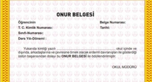 Onur belgesi nasıl alınır? Onur belgesi alma şartları