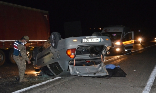 Adıyaman'da takla atan otomobildeki 1 çocuk öldü, 5 kişi yaralandı