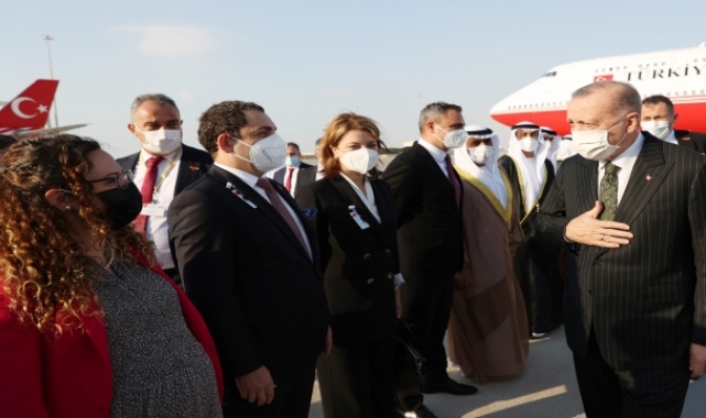 Cumhurbaşkanı Erdoğan, Birleşik Arap Emirlikleri'ne geldi