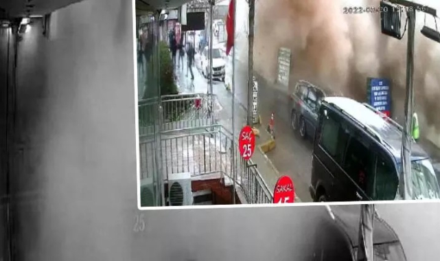 Avcılar'da 5 katlı bina yola doğru çöktü